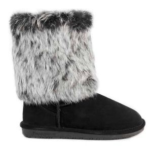 Bearpaw Keely Suede Round Toe Boot NWT Black Size 7